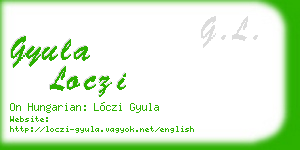 gyula loczi business card